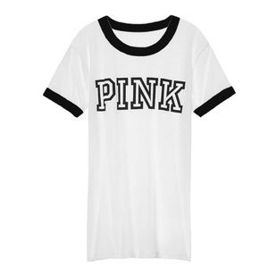 VS PINK white/black short sleeve